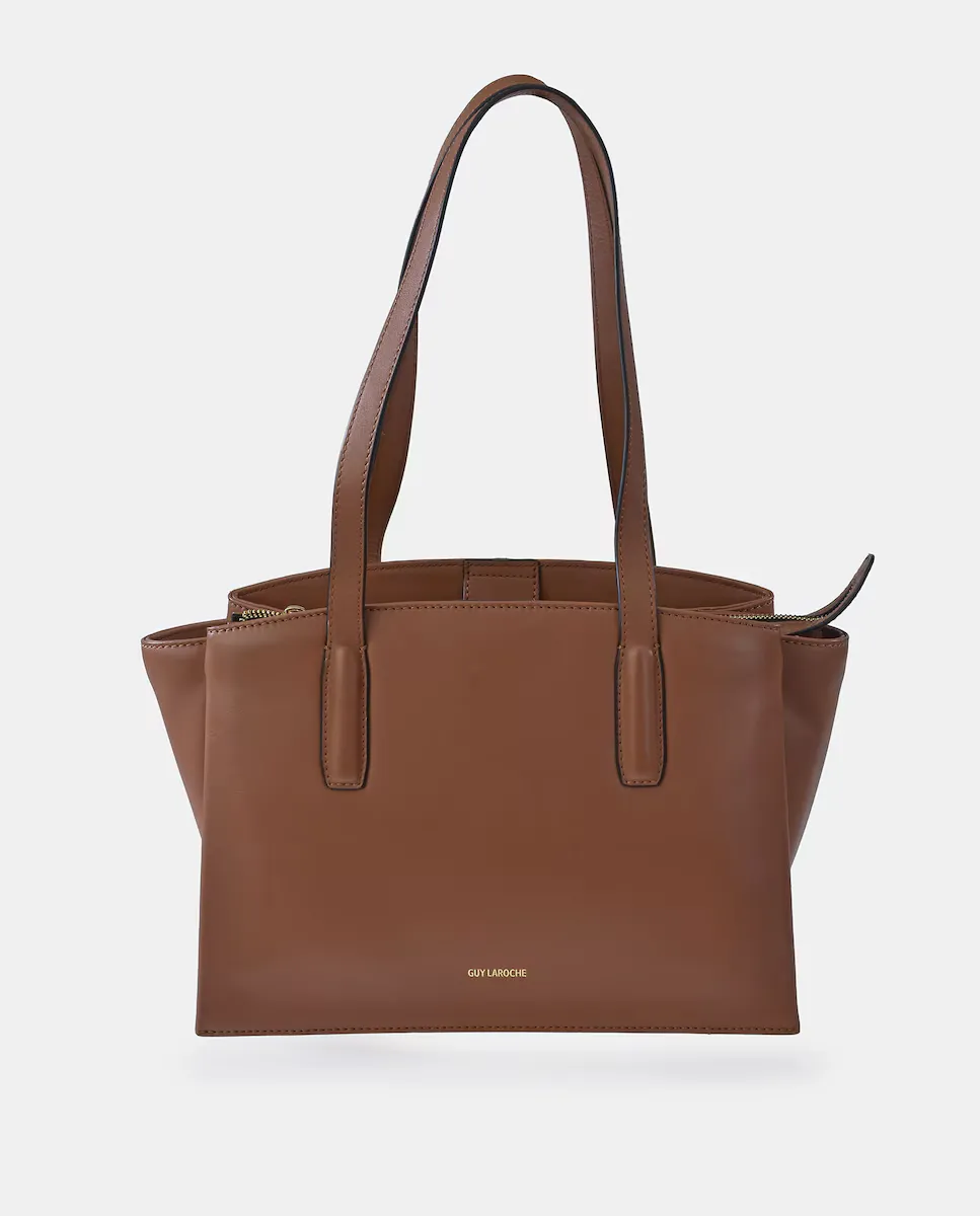 Сумка шоппер с двойными ручками из кожи Guy Laroche, светло-коричневый
Сумка шоппер с двойными ручками из кожи Guy Laroche, светло-коричневый