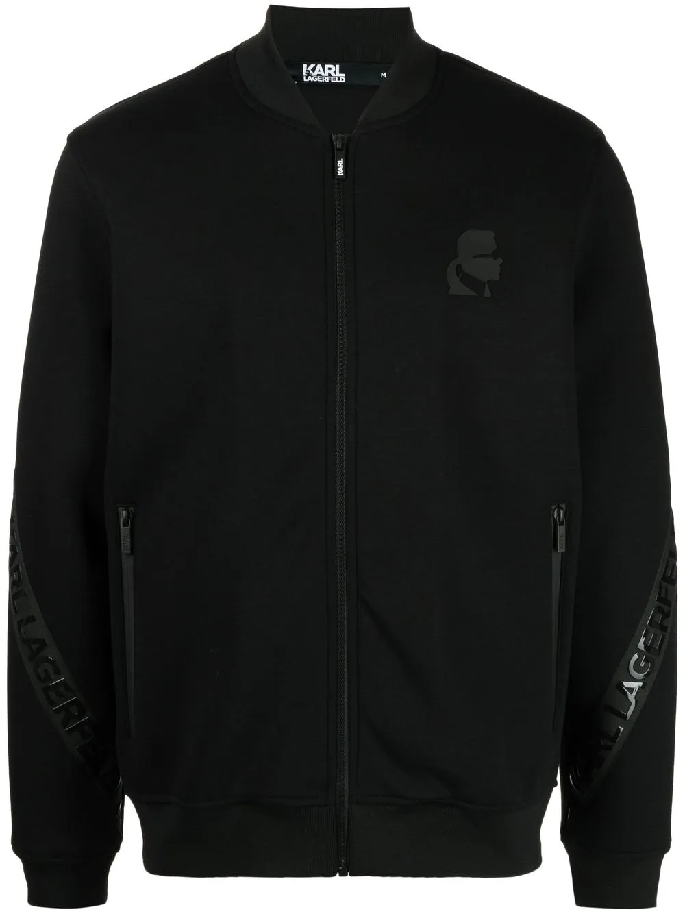Бомбер на молнии с логотипом KARL LAGERFELD, черный
Бомбер на молнии с логотипом KARL LAGERFELD, черный
