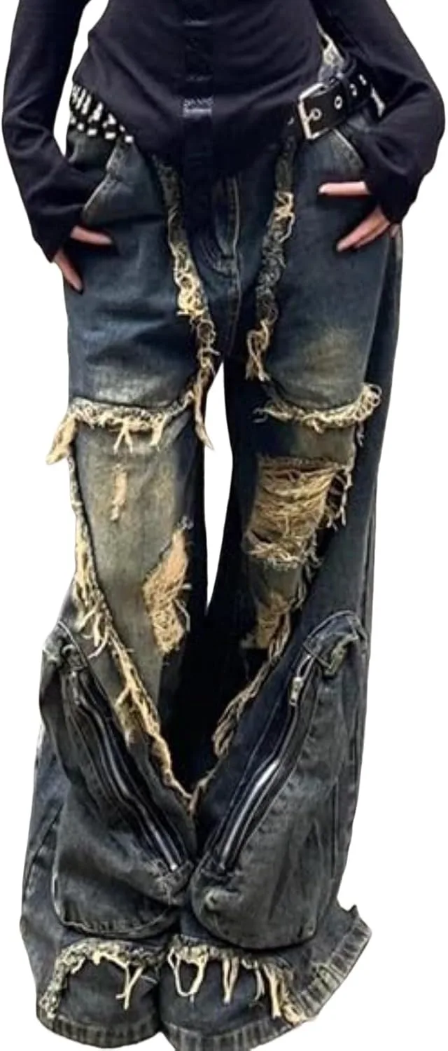 Y2k ретро нишевые багги деконструкция кисточки рваные джинсы мужские и женские с большими карманами Qualitup
Y2k ретро нишевые багги деконструкция кисточки рваные джинсы мужские и женские с большими карманами Qualitup