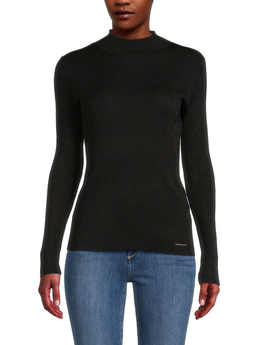 Ребристый свитер с имитацией водолазки Halston, черный
Ребристый свитер с имитацией водолазки Halston, черный
