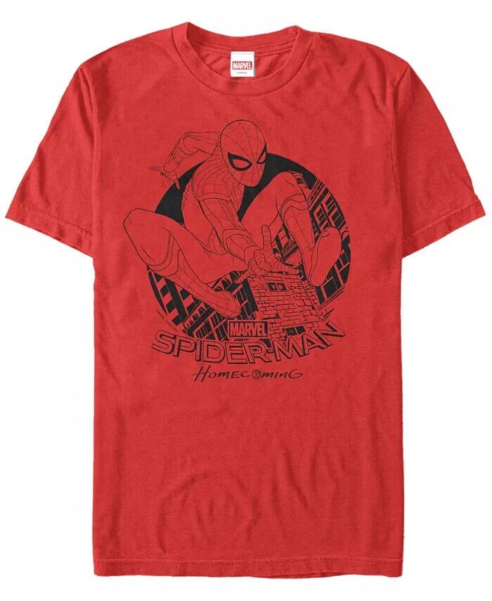 Футболка с коротким рукавом для мужчин Marvel Spider-Man Homecoming Spider-Man Swing Pose Fifth Sun, красный
Футболка с коротким рукавом для мужчин Marvel Spider-Man Homecoming Spider-Man Swing Pose Fifth Sun, красный