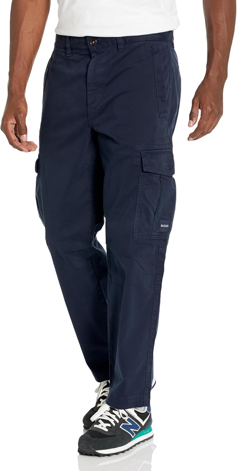 BOSS Мужские хлопковые эластичные карго-штаны, Sky Captain Blue
BOSS Мужские хлопковые эластичные карго-штаны, Sky Captain Blue