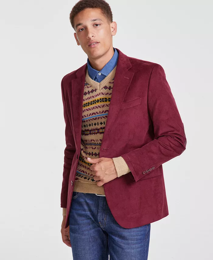 Мужской современный приталенный спортивный пиджак из эластичного вельвета с налокотниками Nautica, красный
Мужской современный приталенный спортивный пиджак из эластичного вельвета с налокотниками Nautica, красный