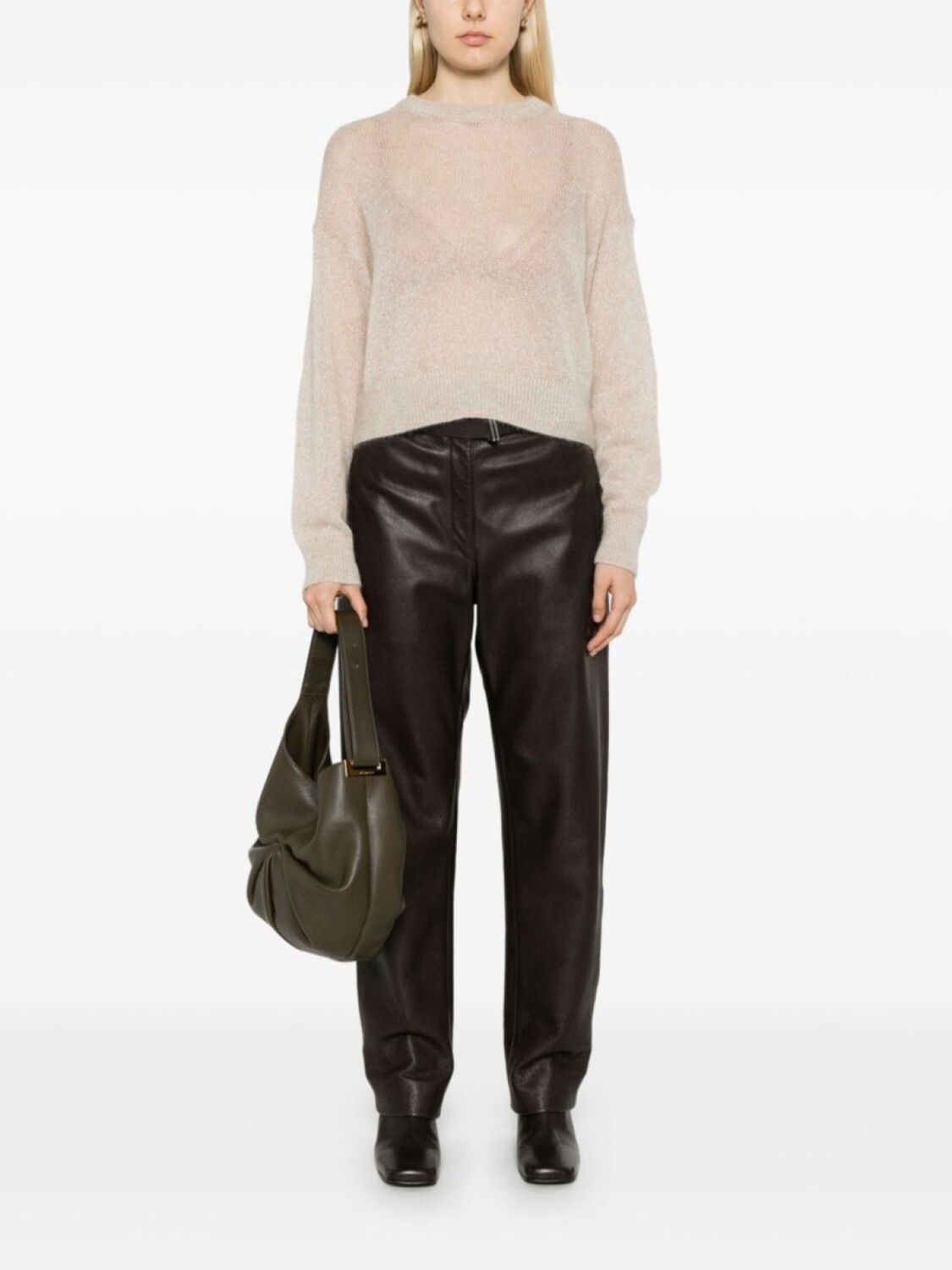 Свитер с металлизированной нитью Brunello Cucinelli, нейтральный цвет
Свитер с металлизированной нитью Brunello Cucinelli, нейтральный цвет