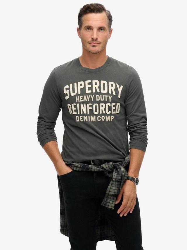 Хлопчатобумажная футболка с логотипом regular fit с длинным рукавом Superdry, цвет Vintage Black
Хлопчатобумажная футболка с логотипом regular fit с длинным рукавом Superdry, цвет Vintage Black