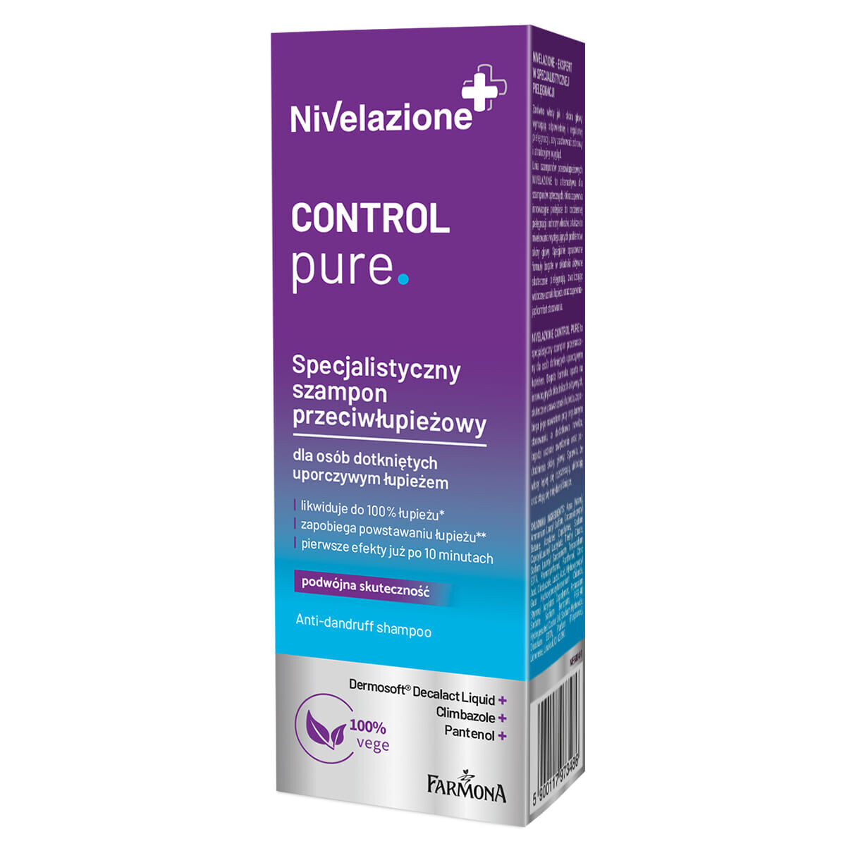 Специальный шампунь против перхоти для людей со стойкой перхотью Nivelazione Control Pure, 100 мл
Специальный шампунь против перхоти для людей со стойкой перхотью Nivelazione Control Pure, 100 мл