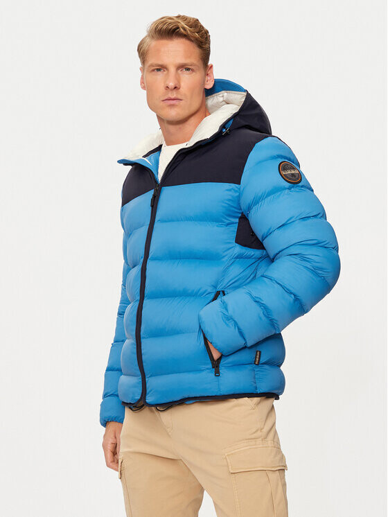 Пуховик стандартного кроя Napapijri, синий 
Пуховик стандартного кроя Napapijri, синий