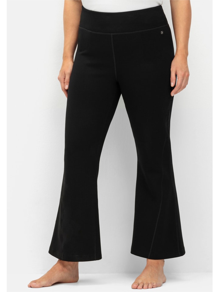 Тканевые брюки sheego, черный 
Тканевые брюки sheego, черный