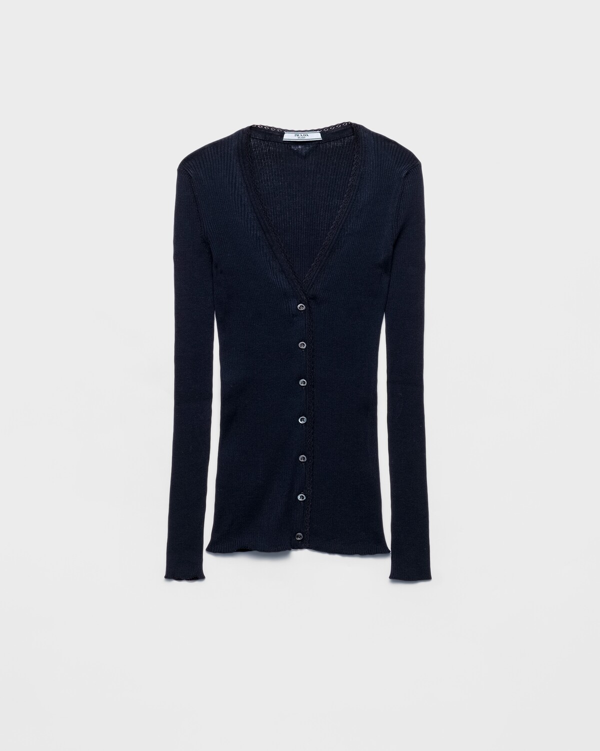 Хлопковый кардиган Prada, темно-синий
Хлопковый кардиган Prada, темно-синий