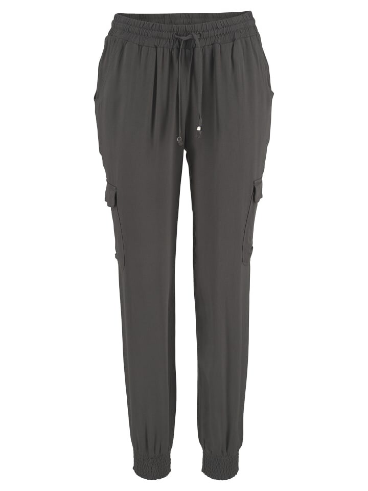 Тканевые брюки LASCANA, хаки
Тканевые брюки LASCANA, хаки