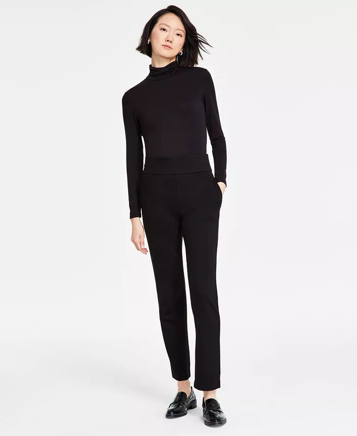 Женские брюки прямого кроя с высокой широкой талией и двойным лифом Jones New York, черный
Женские брюки прямого кроя с высокой широкой талией и двойным лифом Jones New York, черный