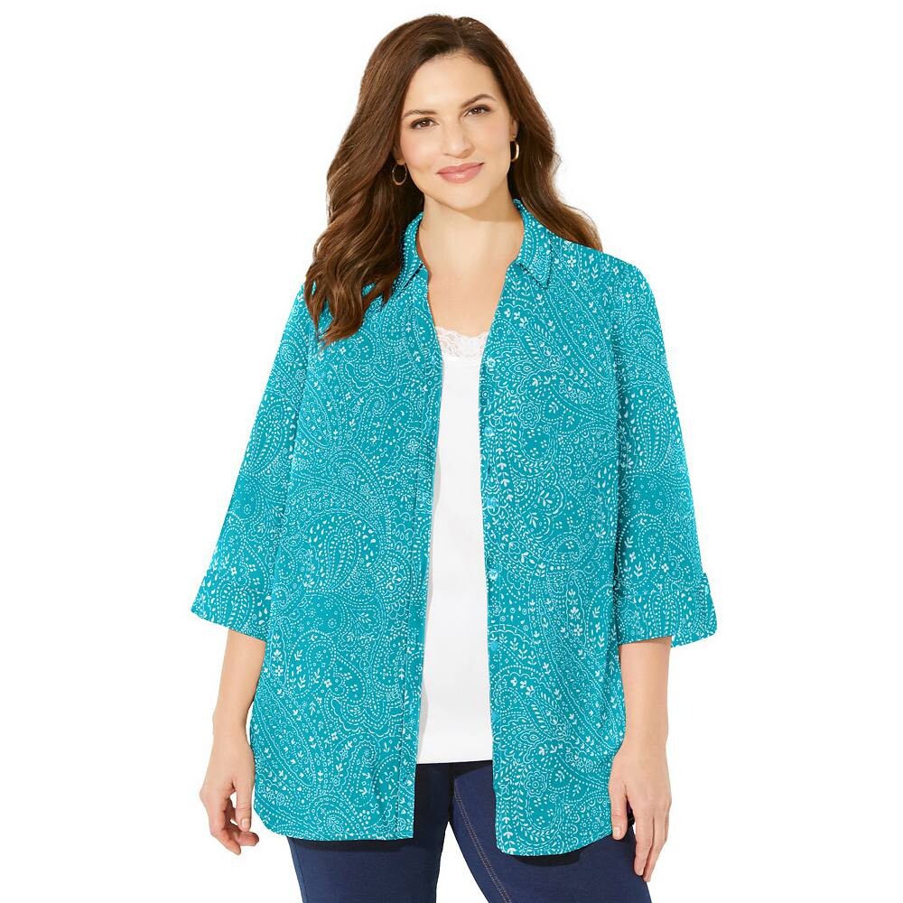 Женская блузка The Timeless блузки больших размеровCatherines, цвет Vibrant Turq Dotted
Женская блузка The Timeless блузки больших размеровCatherines, цвет Vibrant Turq Dotted