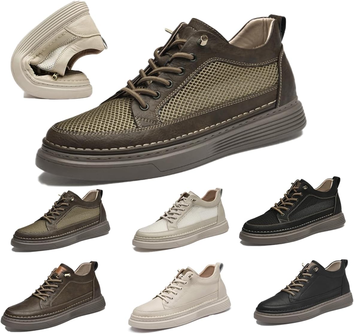 Мужские невидимые туфли-лифтеры для увеличения роста на 6 см, повседневные кроссовки для комфорта, кожаные скелетные туфли, шнуровка, кожаные оксфорды Generic, хаки
Мужские невидимые туфли-лифтеры для увеличения роста на 6 см, повседневные кроссовки для комфорта, кожаные скелетные туфли, шнуровка, кожаные оксфорды Generic, хаки