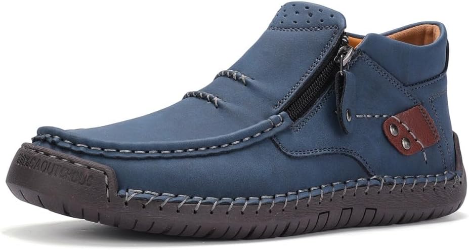 Мужские премиальные кожаные слипоны для вождения ручной работы - широкий носок, поддержка свода стопы Swzec, синий
Мужские премиальные кожаные слипоны для вождения ручной работы - широкий носок, поддержка свода стопы Swzec, синий