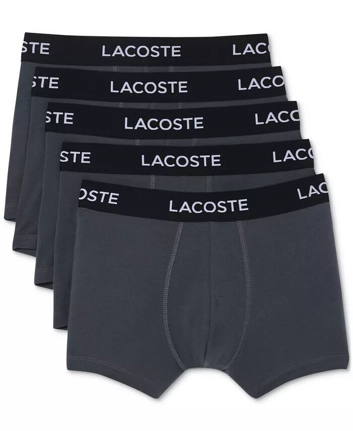 Комплект из 5 мужских трусов-боксеров Regular-Fit Stretch с логотипом на резинке Lacoste, серый
Комплект из 5 мужских трусов-боксеров Regular-Fit Stretch с логотипом на резинке Lacoste, серый