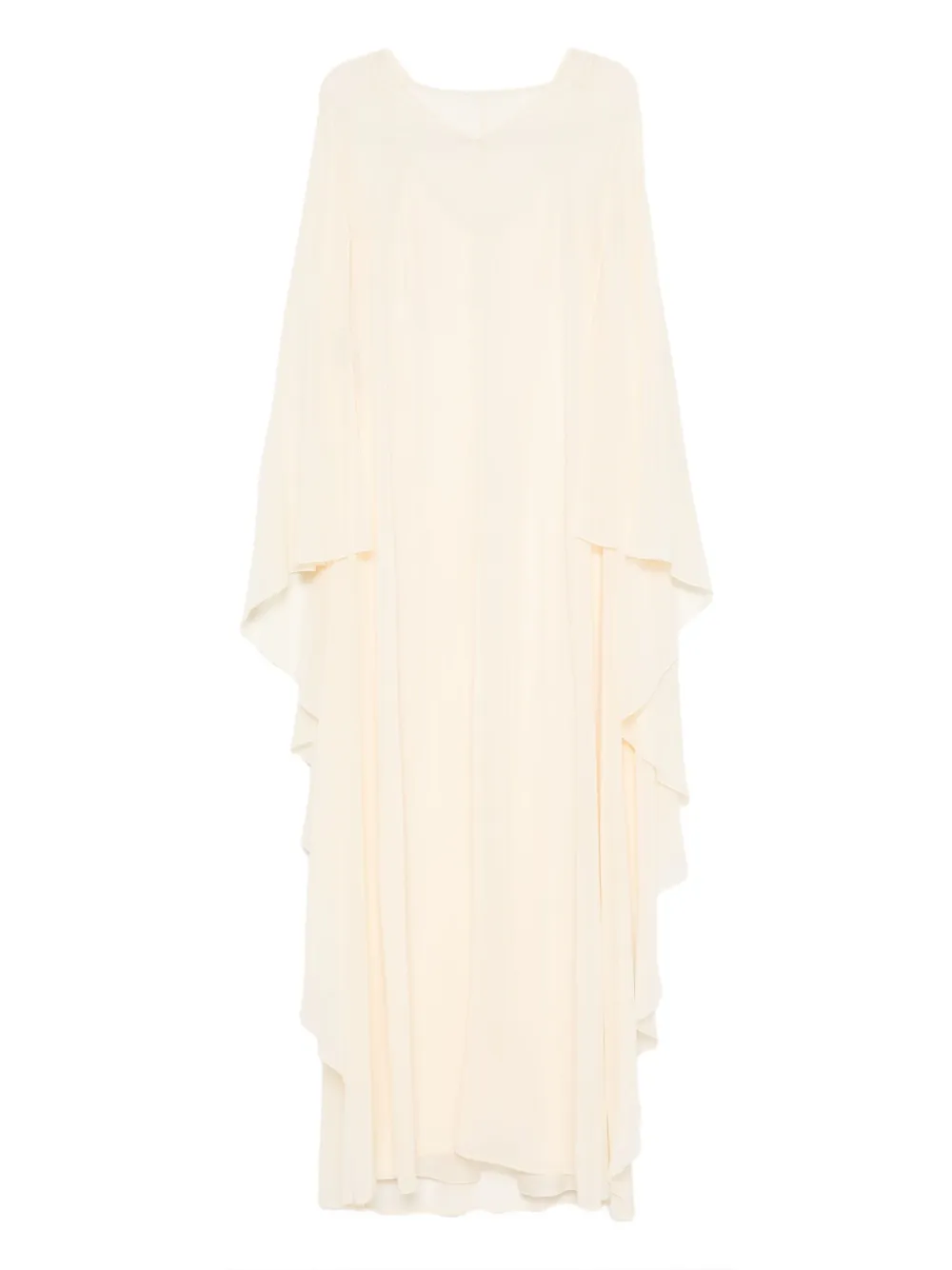 Платье с рюшами и длинными рукавами Alberta Ferretti, нейтральный 
Платье с рюшами и длинными рукавами Alberta Ferretti, нейтральный