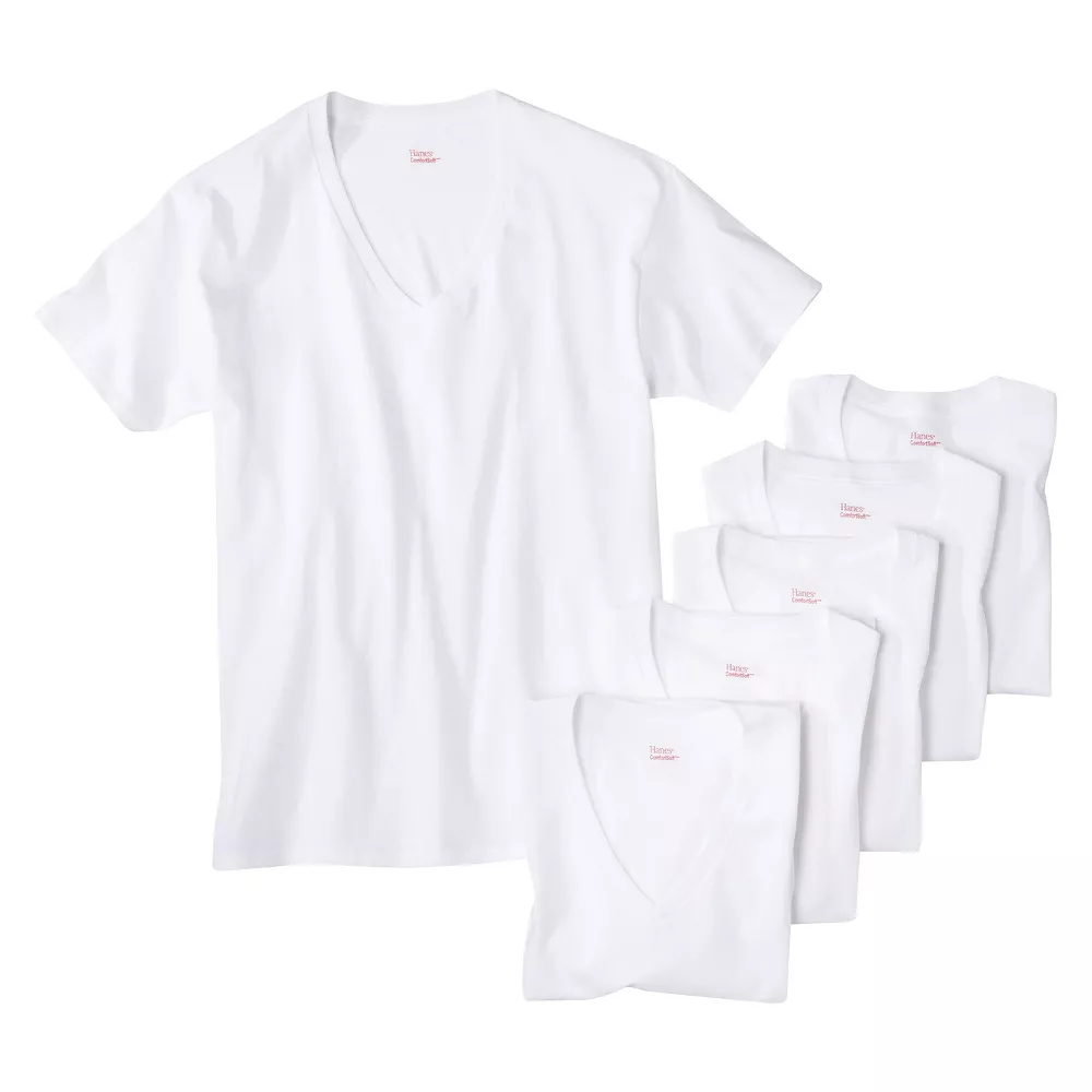Мужская футболка Hanes 5pk с V-образным вырезом
Мужская футболка Hanes 5pk с V-образным вырезом