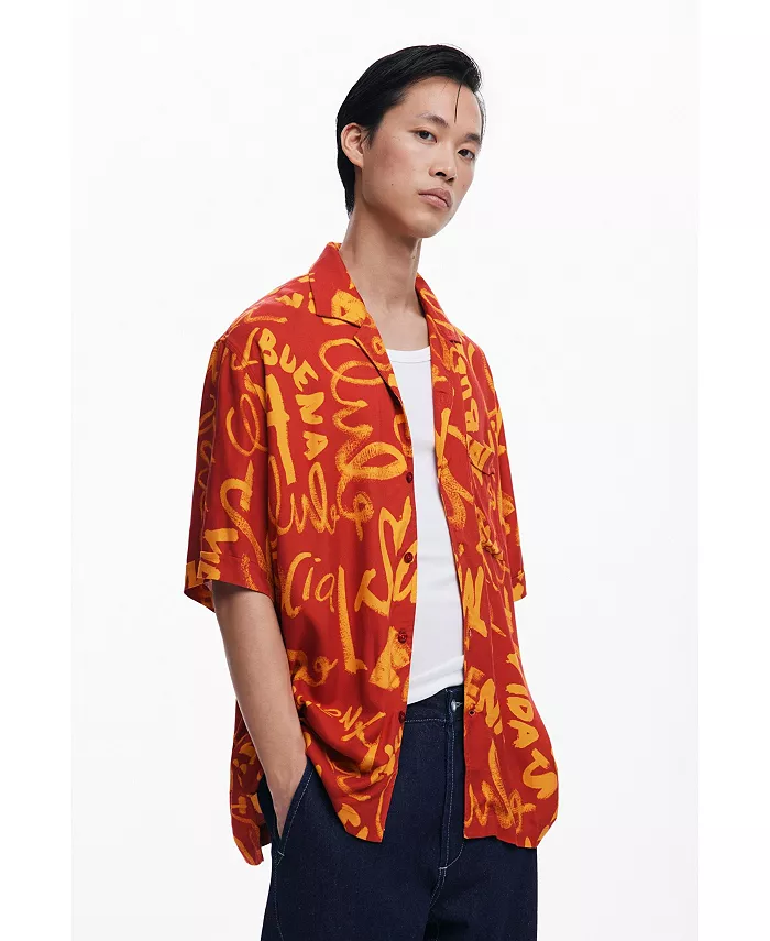 Мужская рубашка с коротким рукавом и надписью Desigual, красный
Мужская рубашка с коротким рукавом и надписью Desigual, красный