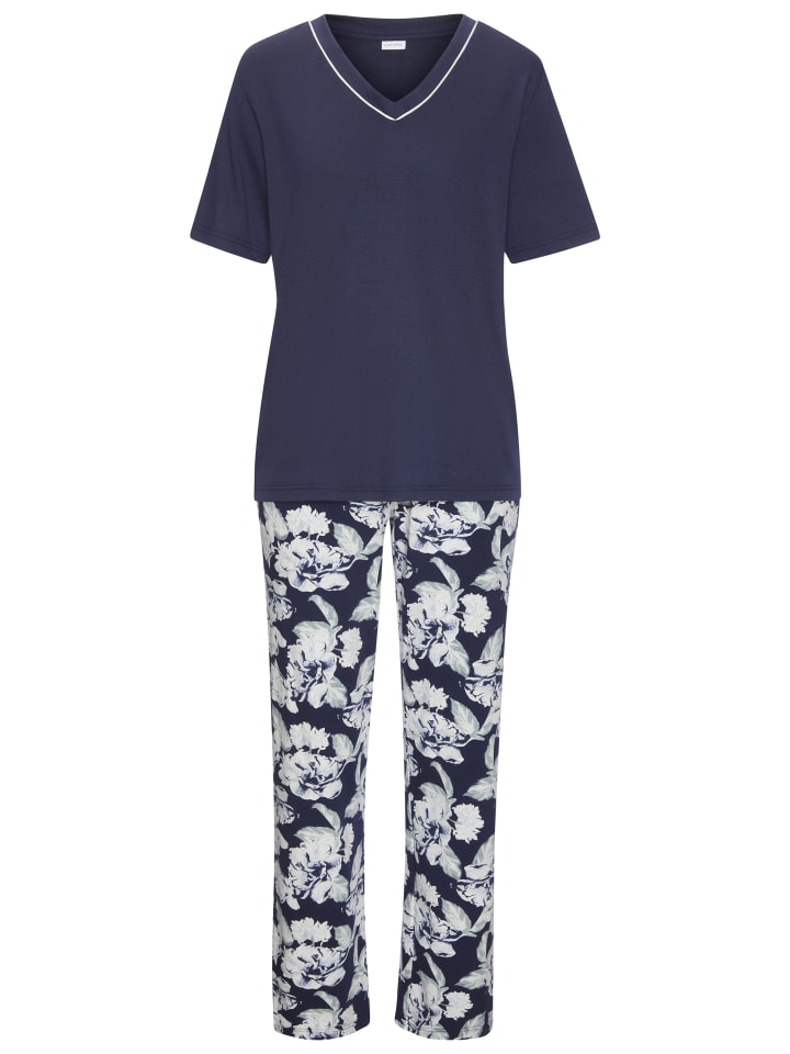 LASCANA Пижама с синим цветочным принтом
LASCANA Пижама с синим цветочным принтом