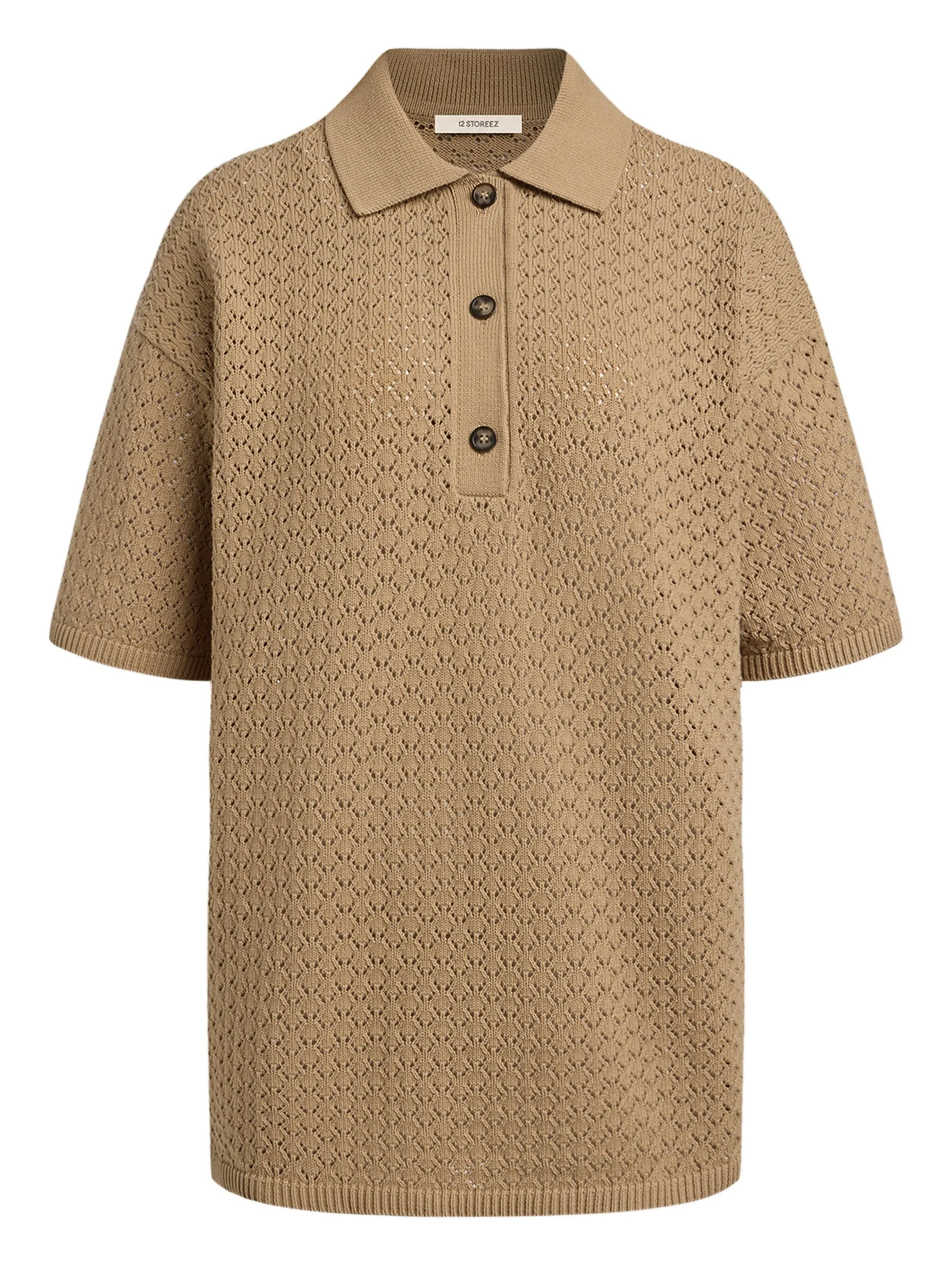 Рубашка поло рыхлой вязки 12 Storeez, бежевый
Рубашка поло рыхлой вязки 12 Storeez, бежевый