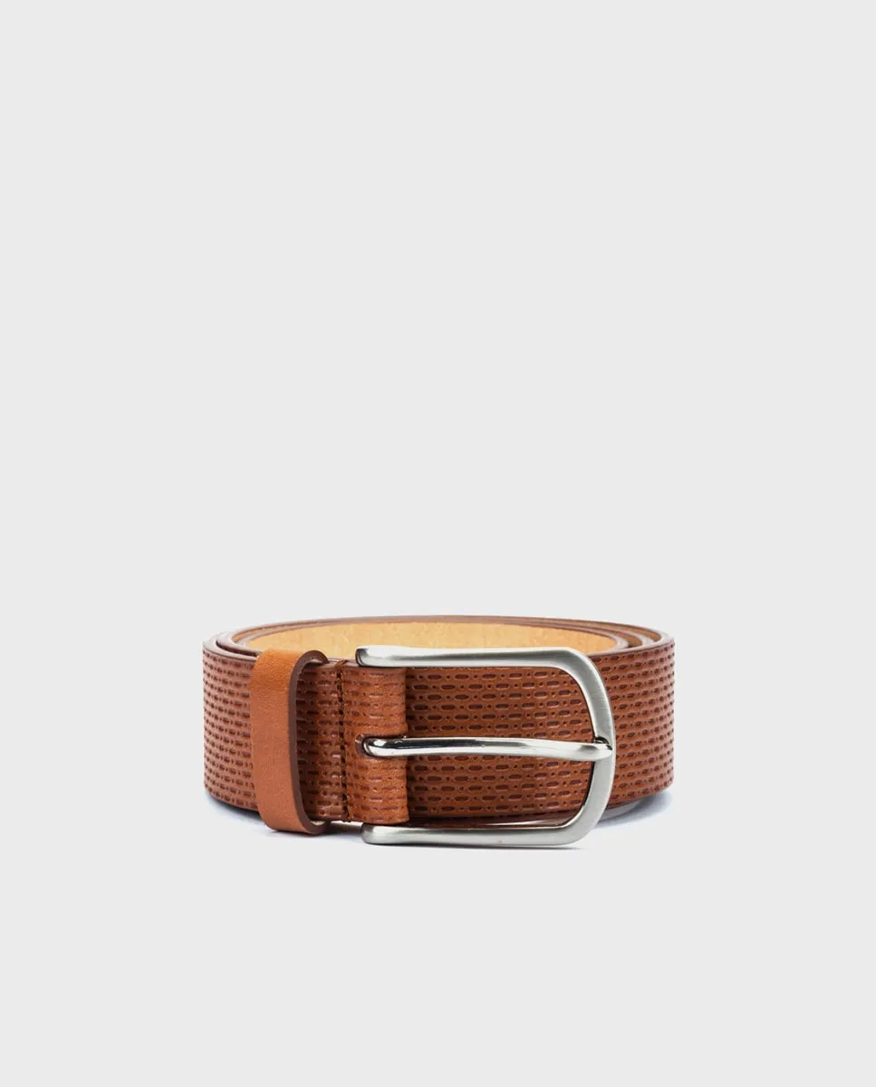 Мужской кожаный ремень с металлической пряжкой Pikolinos, коричневый
Мужской кожаный ремень с металлической пряжкой Pikolinos, коричневый