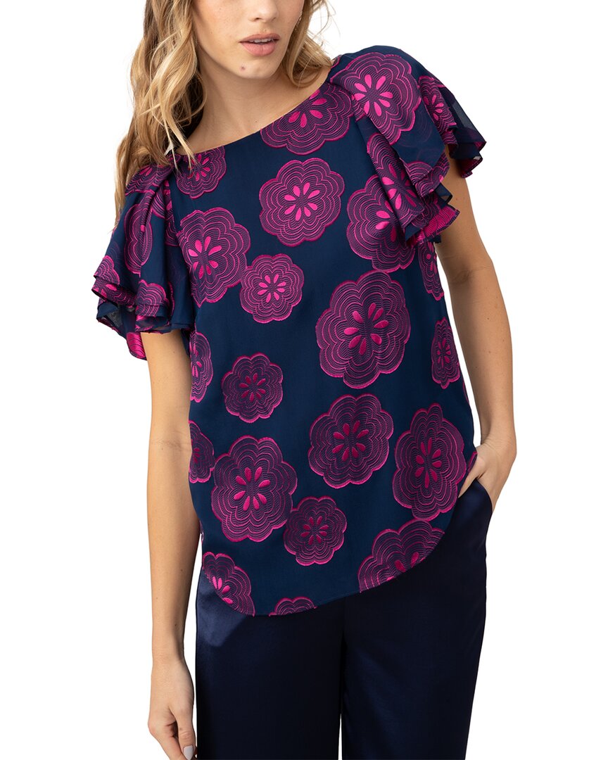 Топ из смесового шелка Trina Turk Kayra, синий
Топ из смесового шелка Trina Turk Kayra, синий