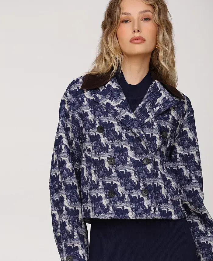 Женский двубортный пиджак свободного кроя Avec Les Filles, синий
Женский двубортный пиджак свободного кроя Avec Les Filles, синий