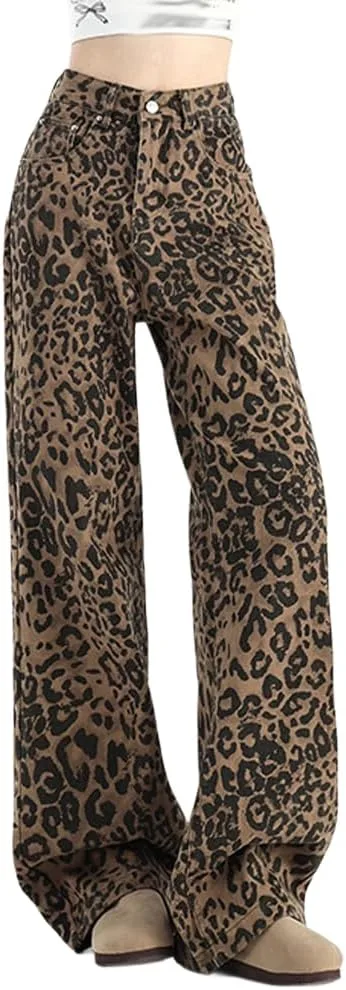 XYGJZ джинсы с высокой талией и широкими штанинами для женщин в леопардовом принте с карманами
XYGJZ джинсы с высокой талией и широкими штанинами для женщин в леопардовом принте с карманами