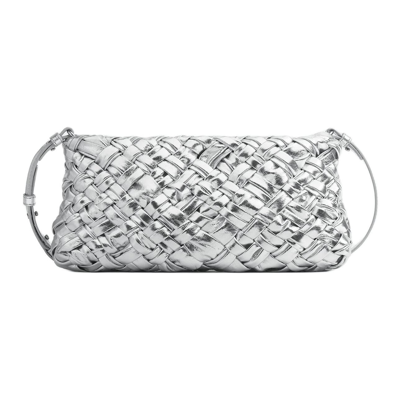 Bottega Veneta Женская клатч на одно плечо из овчины Silver
Bottega Veneta Женская клатч на одно плечо из овчины Silver