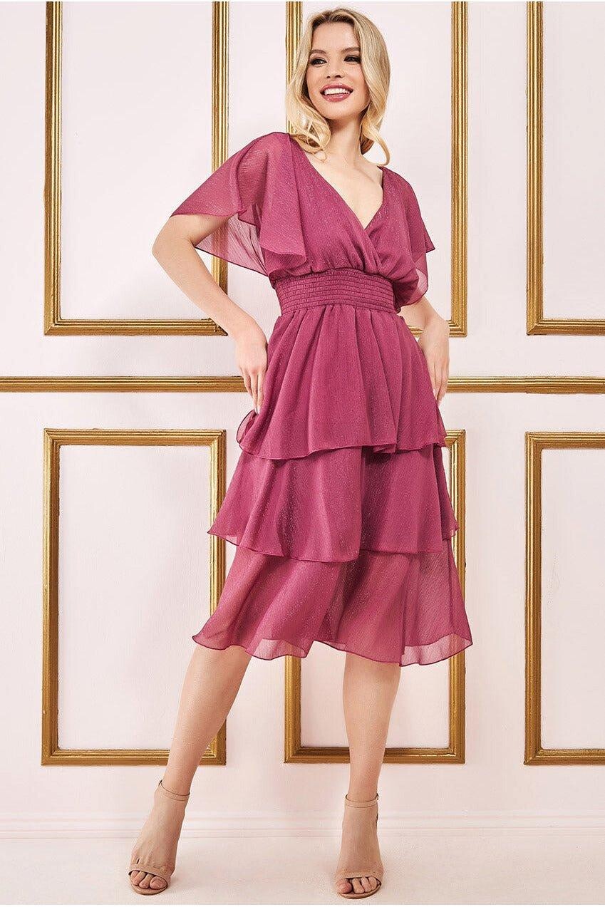 Шифоновое многослойное платье миди с развевающимися рукавами Goddiva, темно-синий
Шифоновое многослойное платье миди с развевающимися рукавами Goddiva, темно-синий