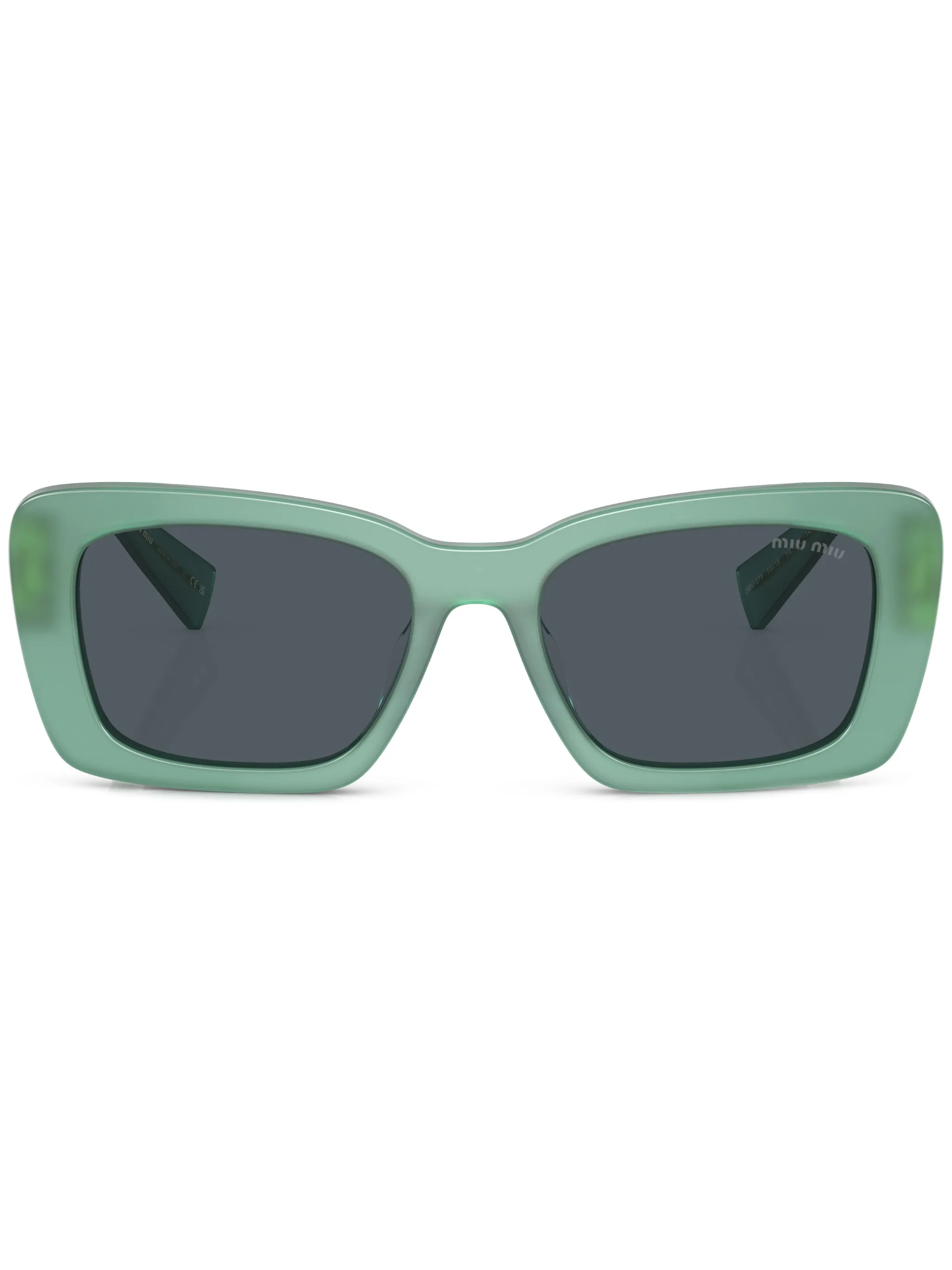 Солнцезащитные очки в прямоугольной оправе с логотипом Miu Miu Eyewear, зеленый
Солнцезащитные очки в прямоугольной оправе с логотипом Miu Miu Eyewear, зеленый