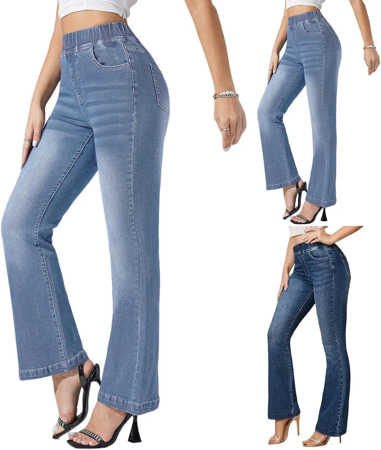 Джинсы Boot Cut для женщин, Slim Fit, с эластичным поясом
Джинсы Boot Cut для женщин, Slim Fit, с эластичным поясом