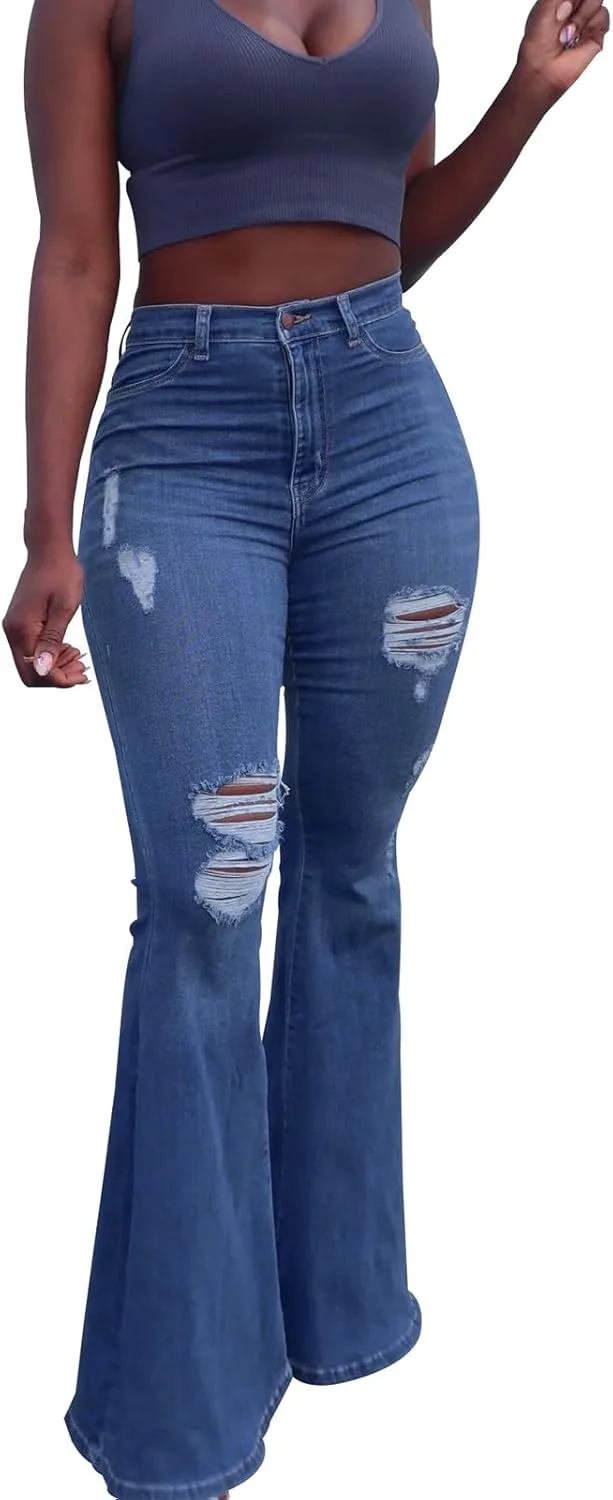 Женские джинсы TodTan с потертостями и расклешенным низом
Женские джинсы TodTan с потертостями и расклешенным низом