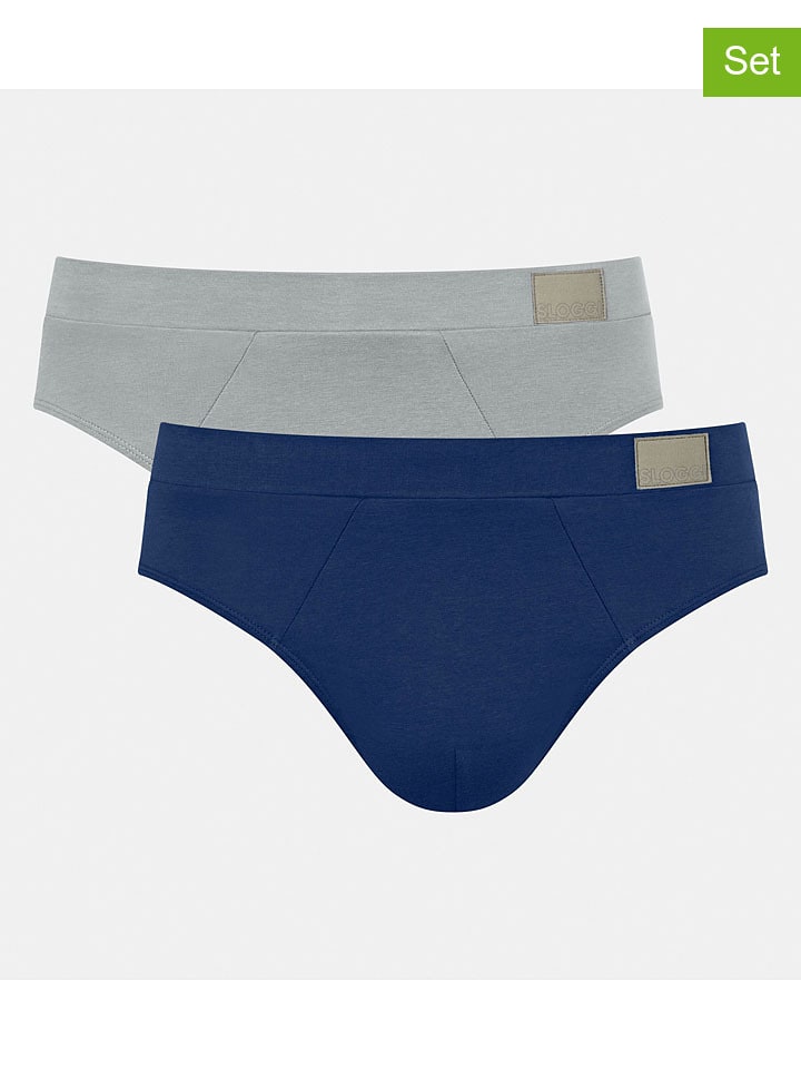 Sloggi Комплект из 2 трусиков «Go Natural» сине-серого цвета
Sloggi Комплект из 2 трусиков «Go Natural» сине-серого цвета