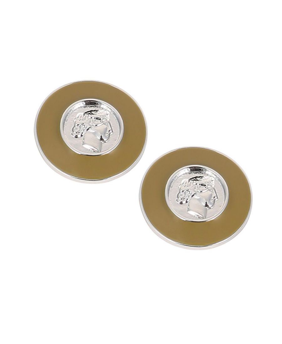 Женские серьги-гвоздики с эмалированными монетками - серебристый металлик SOHI, Silver
Женские серьги-гвоздики с эмалированными монетками - серебристый металлик SOHI, Silver