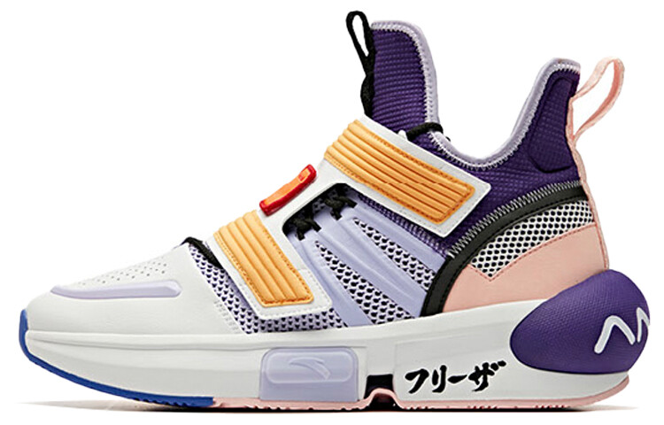 Баскетбольные кроссовки мужские высокие белые/династия фиолетовые/желтые оранжевые Anta
Баскетбольные кроссовки мужские высокие белые/династия фиолетовые/желтые оранжевые Anta