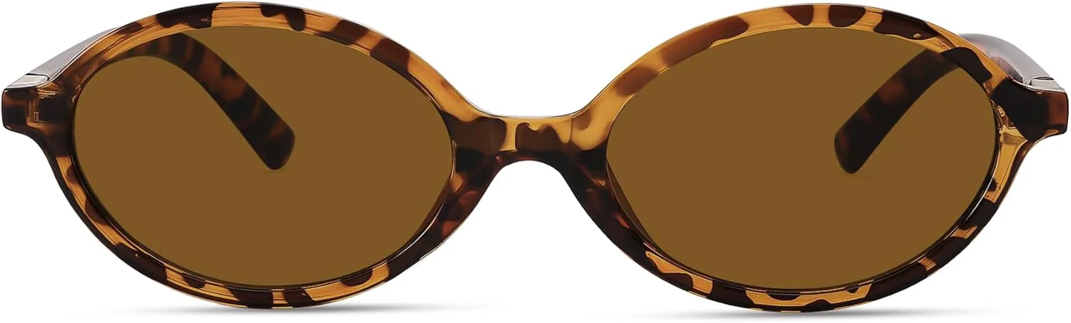 Ретро-солнцезащитные очки овальной формы для женщин - винтажные солнцезащитные очки в стиле 90-х - защита от УФ-излучения UV400 GLARDEFE, A2 Leopard / Brown Lens
Ретро-солнцезащитные очки овальной формы для женщин - винтажные солнцезащитные очки в стиле 90-х - защита от УФ-излучения UV400 GLARDEFE, A2 Leopard / Brown Lens