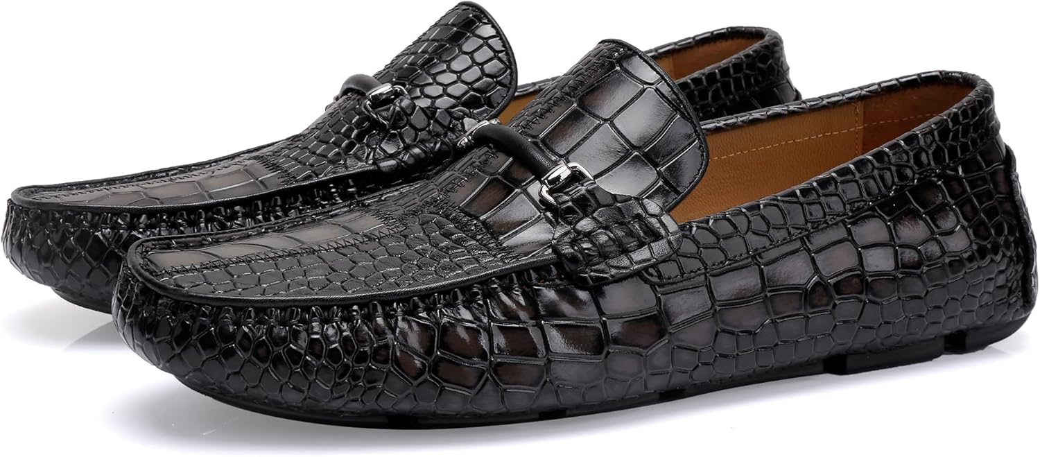 Мужские легкие кожаные лоферы ChrisLOOK с узором под крокодила, повседневные слипоны, обувь, серый
Мужские легкие кожаные лоферы ChrisLOOK с узором под крокодила, повседневные слипоны, обувь, серый