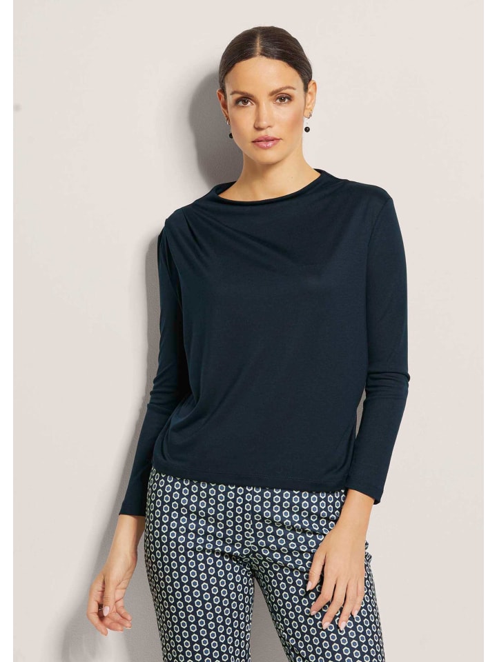 MADELEINE Футболка с длинными рукавами и воротником-стойкой стального синего цвета
MADELEINE Футболка с длинными рукавами и воротником-стойкой стального синего цвета