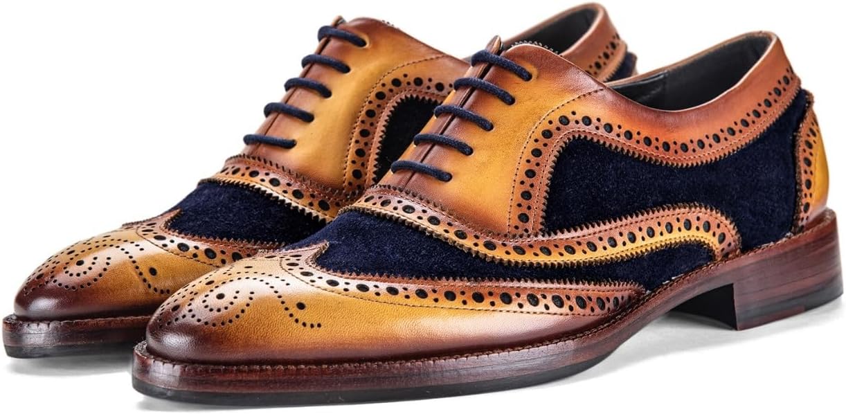 Мужские туфли оксфорды Lethato Wingtip Brogue ручной работы из натуральной кожи с шнуровкой, темно-синий
Мужские туфли оксфорды Lethato Wingtip Brogue ручной работы из натуральной кожи с шнуровкой, темно-синий
