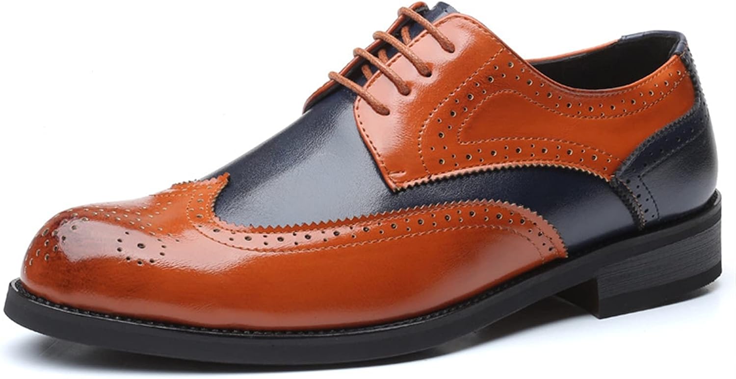 Классические оксфордские туфли для мужчин на шнуровке, двухцветные, с перфорацией, дерби, из искусственной кожи, на блочном каблуке, низкие, с резиновой подошвой и нескользящим покрытием Zuzala, коричневый
Классические оксфордские туфли для мужчин на шнуровке, двухцветные, с перфорацией, дерби, из искусственной кожи, на блочном каблуке, низкие, с резиновой подошвой и нескользящим покрытием Zuzala, коричневый