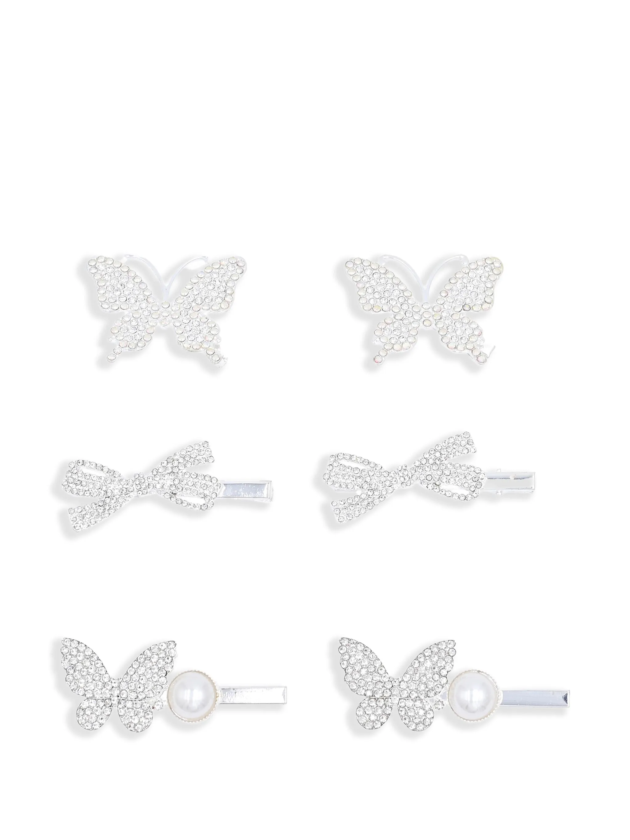 Набор из шести заколок для волос с кристаллами Mimi Tutu, серебристый
Набор из шести заколок для волос с кристаллами Mimi Tutu, серебристый