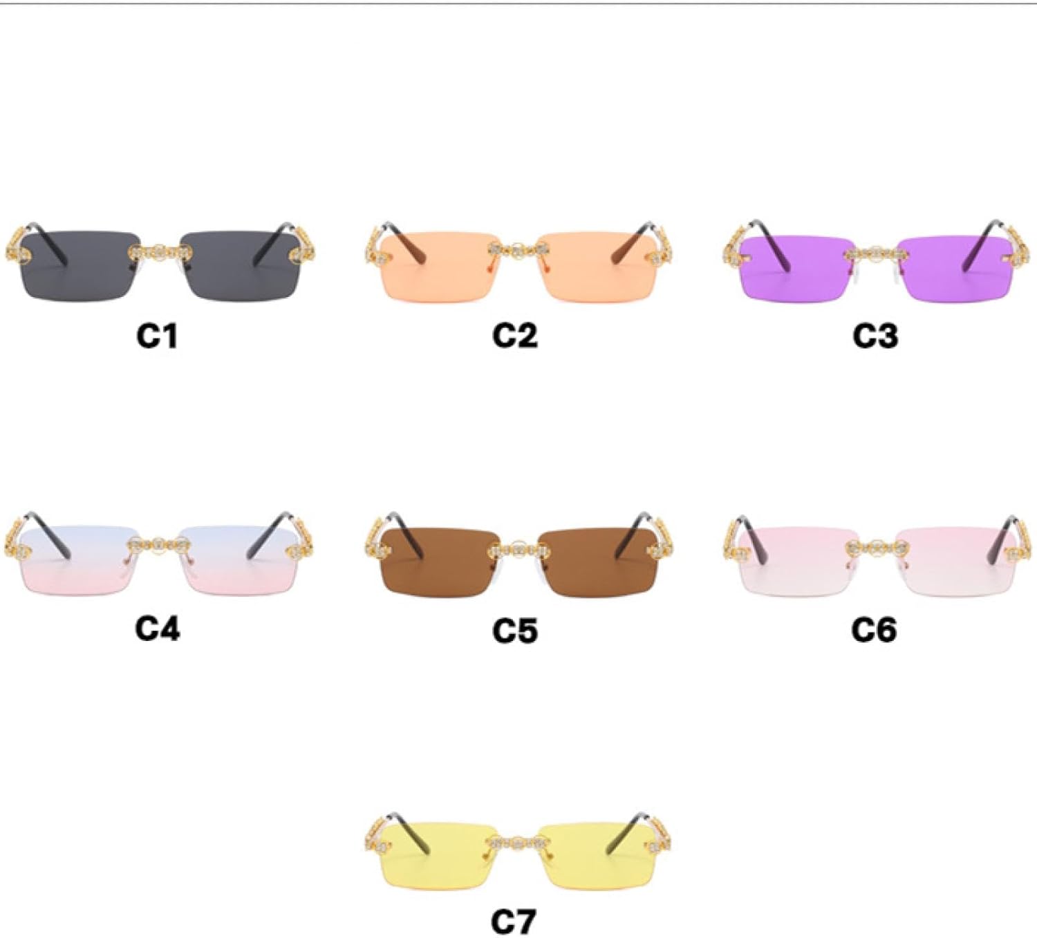 Модные солнцезащитные очки класса люкс с прямой оправой, безрамочные, с огранкой «бриллиант», металлические, для женщин, защита от УФ-излучения UV400 TKKTLLT, Gold Orange
Модные солнцезащитные очки класса люкс с прямой оправой, безрамочные, с огранкой «бриллиант», металлические, для женщин, защита от УФ-излучения UV400 TKKTLLT, Gold Orange