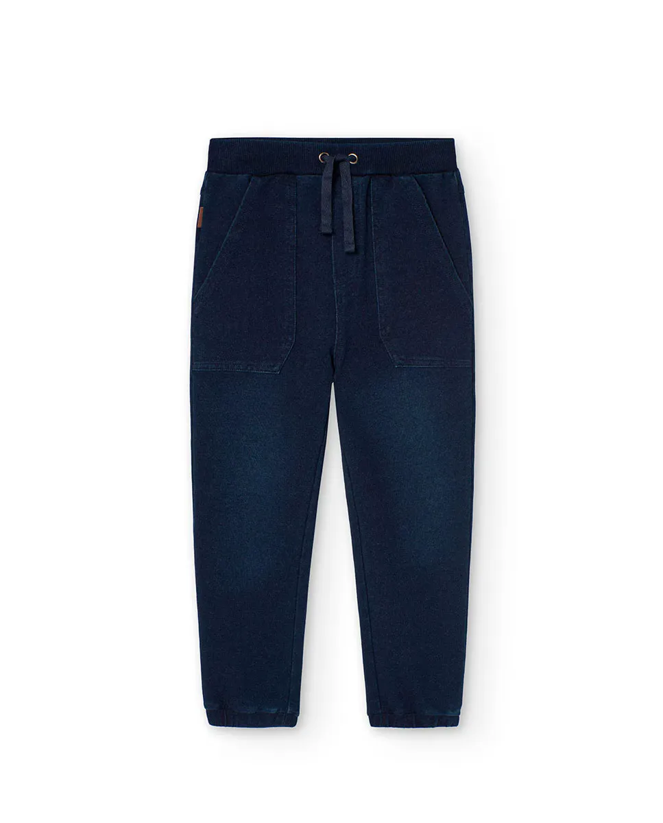 Спортивные брюки для мальчиков из джинсовой вязки со шнурком Boboli, тёмно-синий
Спортивные брюки для мальчиков из джинсовой вязки со шнурком Boboli, тёмно-синий