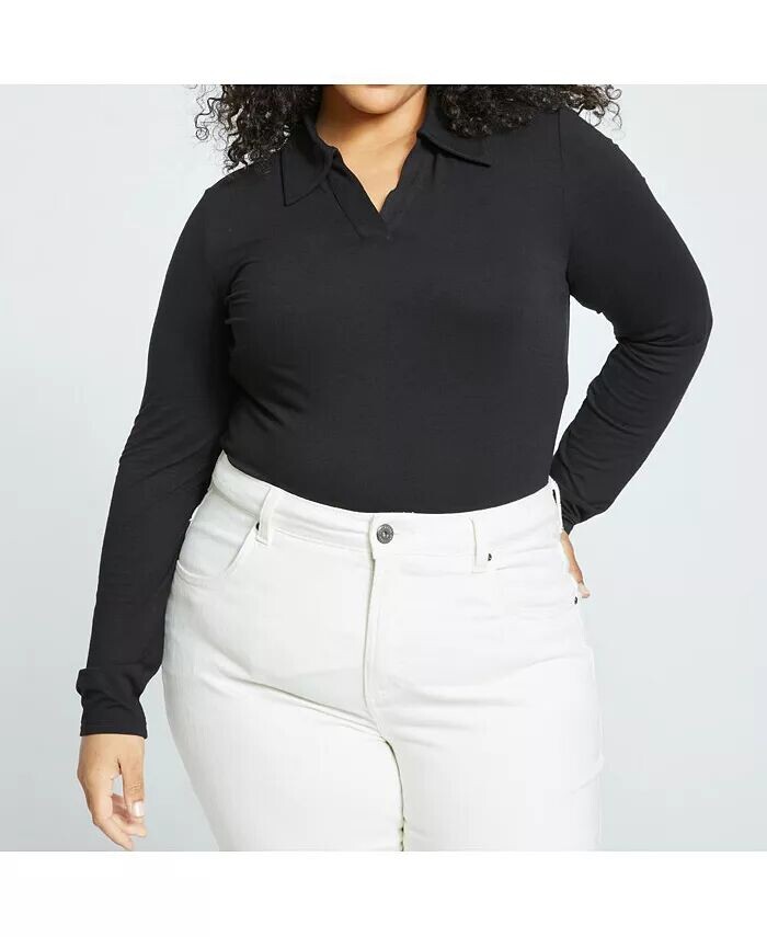 Топ-поло из джерси Aalto Liquid размера плюс Universal Standard, черный
Топ-поло из джерси Aalto Liquid размера плюс Universal Standard, черный