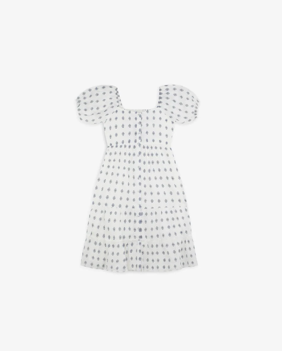 Хлопковое платье с пышными рукавами Scalpers, белый
Хлопковое платье с пышными рукавами Scalpers, белый