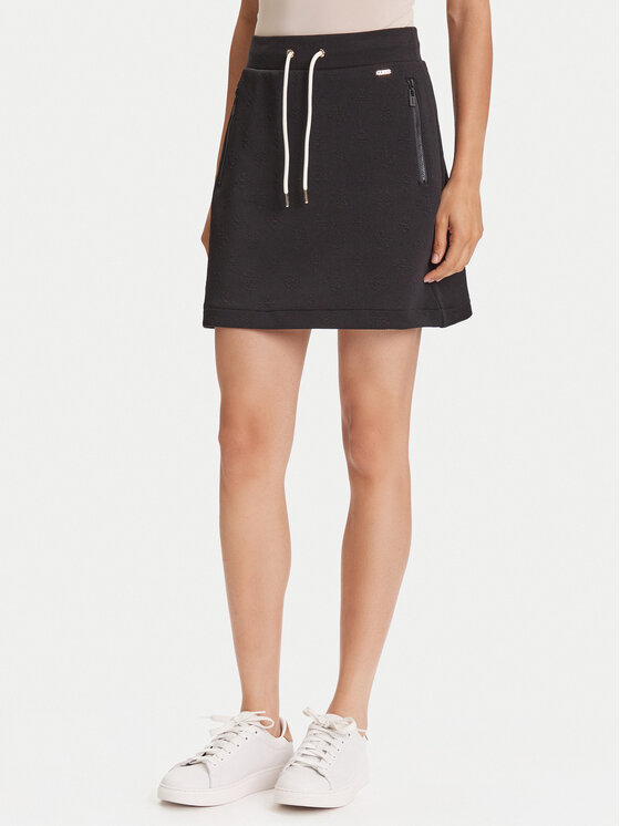 Мини-юбка regular fit V5YD03 KBSL2 Guess, чёрный 
Мини-юбка regular fit V5YD03 KBSL2 Guess, чёрный