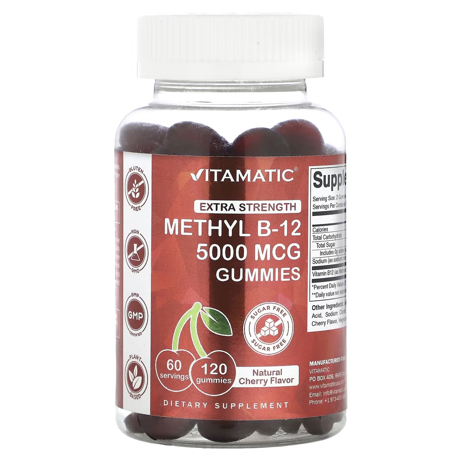 Добавка Vitamatic Mmethyl B-12 с натуральной вишней, 120 жевательных таблеток
Добавка Vitamatic Mmethyl B-12 с натуральной вишней, 120 жевательных таблеток