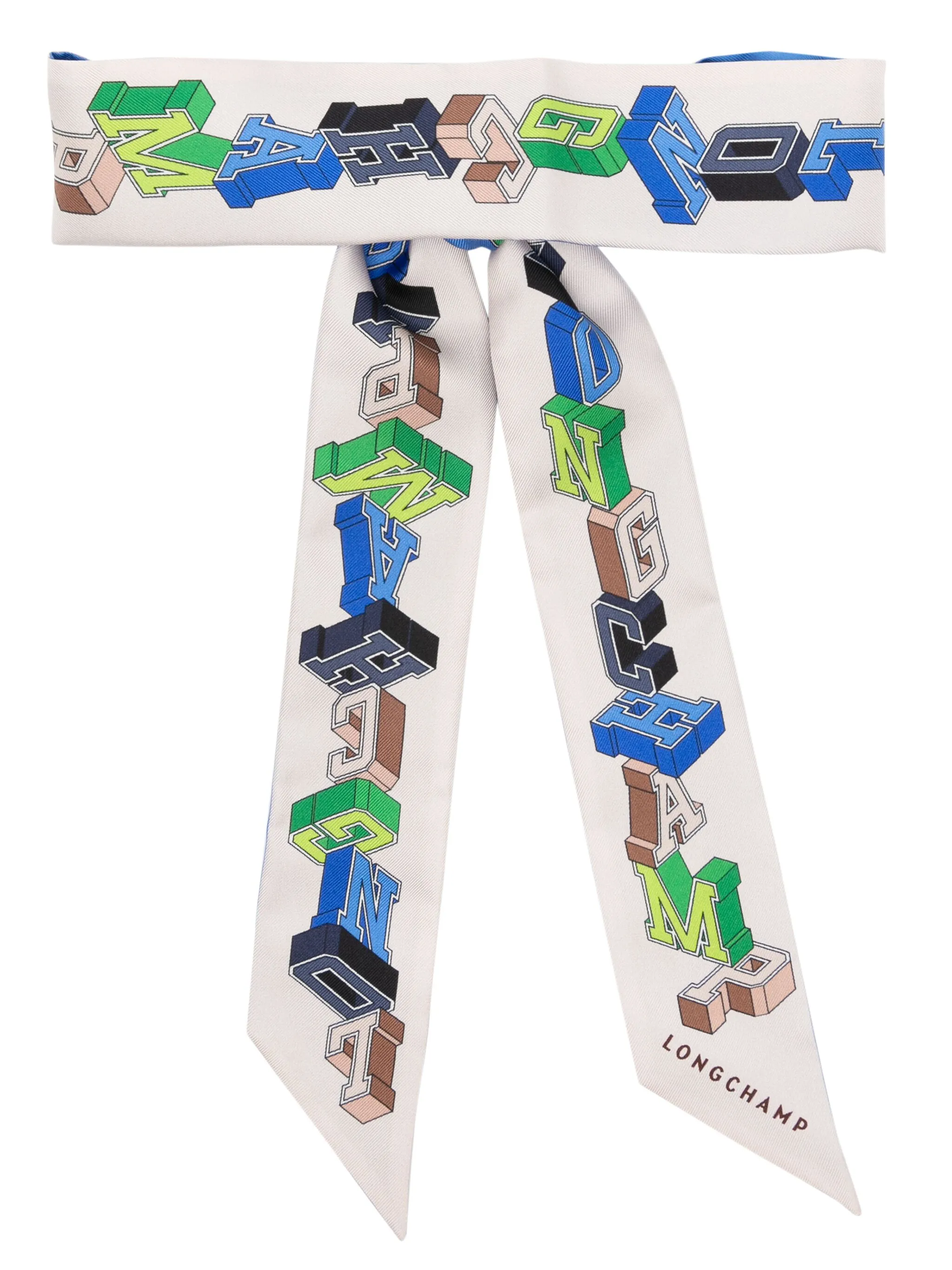 Шелковая повязка на голову Longchamp University, белый
Шелковая повязка на голову Longchamp University, белый