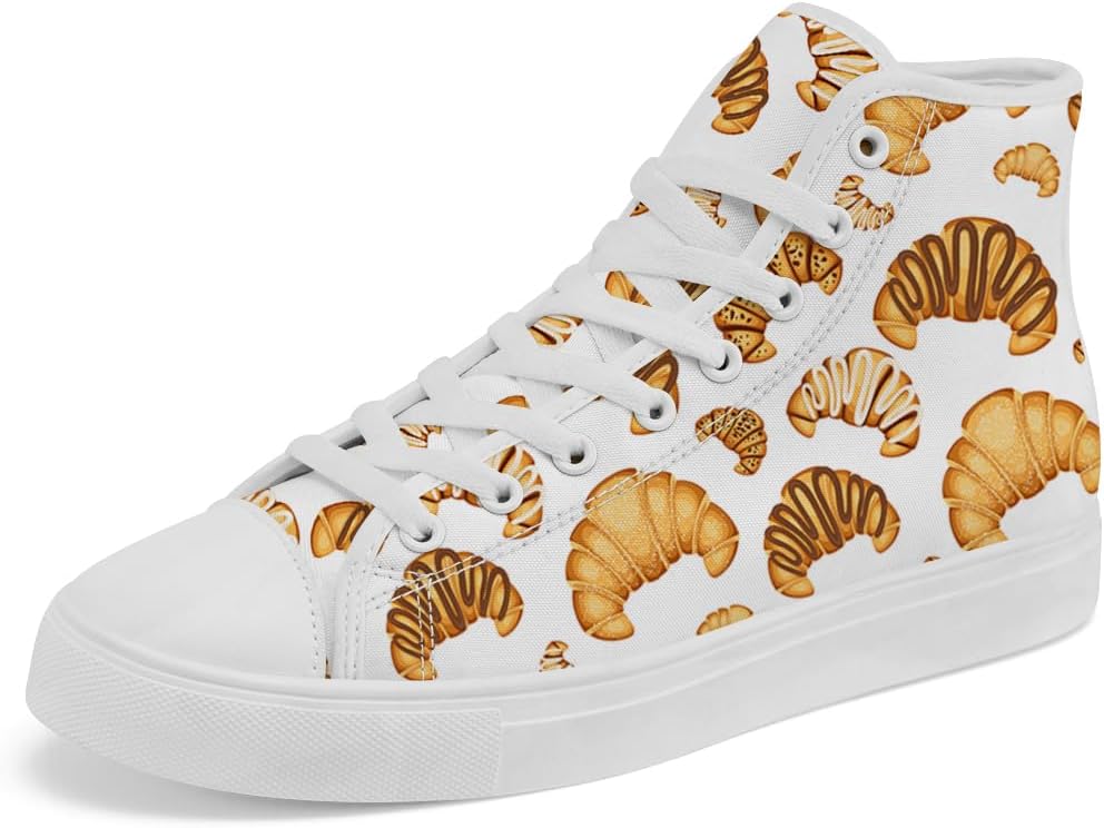 Кроссовки Chebing Croissants на высокой подошве из холщовой ткани, с отделкой под хлеб, высокие кеды на шнуровке, повседневная обувь для мужчин и женщин, белый
Кроссовки Chebing Croissants на высокой подошве из холщовой ткани, с отделкой под хлеб, высокие кеды на шнуровке, повседневная обувь для мужчин и женщин, белый